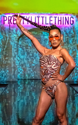 Bas de maillot de bain crème imprimé animal & tourbillons à côtés noués, Crème características