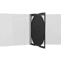 BOX23 étui disque optique Boîtier double 2 disques Noir, Transparent, Étui de protection