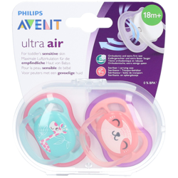 Avent Sucette Ultra Air Girl +18 Mois (Couleur non sélectionnable) características