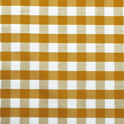 Tissu popeline de coton motif vichy 10mm safran características