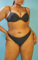 PLT Plus - Bas de maillot de bain noir cheeky Mix & Match, Noir precio