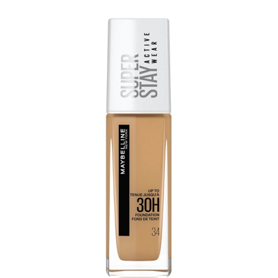 Maybelline Superstay Active Wear Full Coverage 30 Hour Long-Lasting Liquid Foundation 30ml (Various Shades) - 34 Soft Bronze