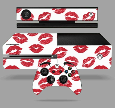 Autocollant Xbox One Bisous rouge à lèvres