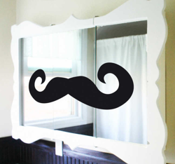 Sticker miroir moustache amusante características