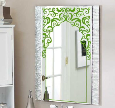 Sticker motifs style oriental pour miroir