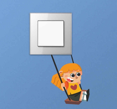 Sticker pour Interrupteur Interrupteur d'éclairage oscillant fill