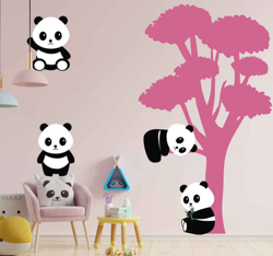 Sticker Animal Sauvage Escalade de pandas sur un arbre precio