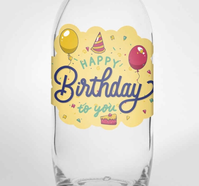 Sticker Mural Décompte de vodka d'anniversaire