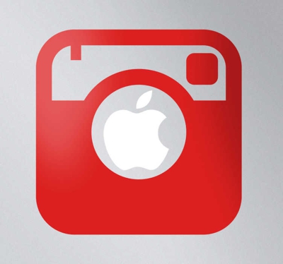 Sticker mac apple appareil photo instagram