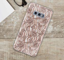 Stickers samsung corail imprimé zèbre et fleurs ornementales en oferta