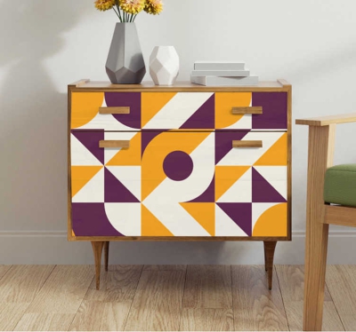 autocollant de meubles abstraits vintage
