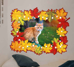 Autocollant Decor Cadre photo de noël rouge precio