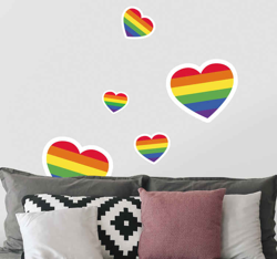 Autocollant Amour Pack drapeau lgtb dégradé características