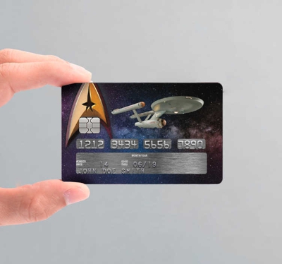 Autocollant Carte Bleue Carte Crédit Star Trek