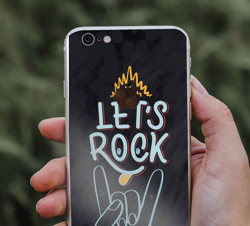 Citation sur sticker iphone rock en oferta