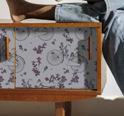 Sticker Deco Meuble Beaucoup de petits vélos vintage