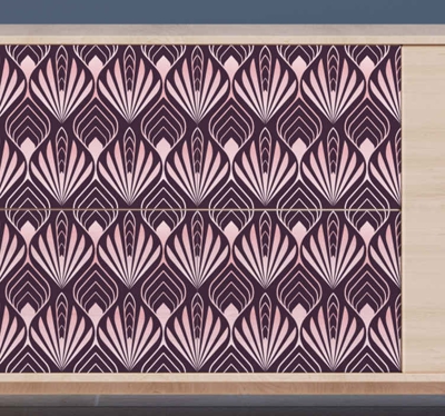 Sticker Deco Meuble Formes abstraites de palmier de rose