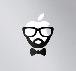 Sticker mac apple visage hispter características