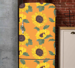 Sticker pour Frigo Tournesol orange en oferta