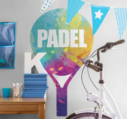 Sticker Muraux Sport Raquette de padel características