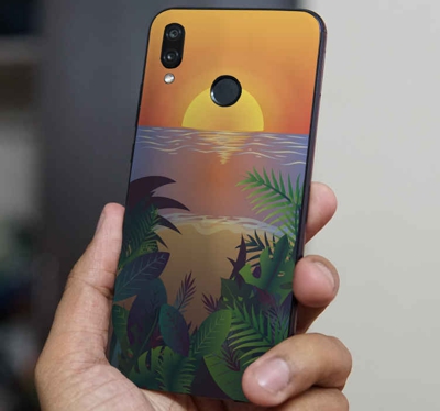 Sticker huawei bearch soleil rétro