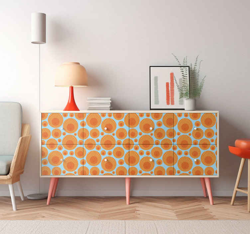 Sticker Deco Meuble Soleil des années 70 en oferta