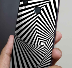 Sticker huawei tunnel noir et blanc 3d características