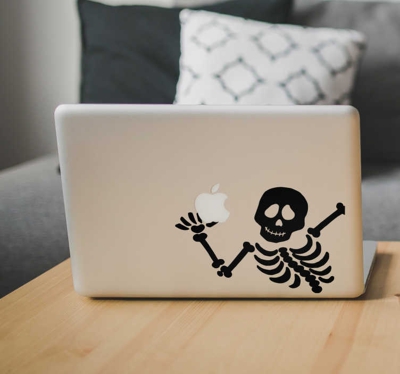 Sticker Ordinateur Portable Squellette MacBook