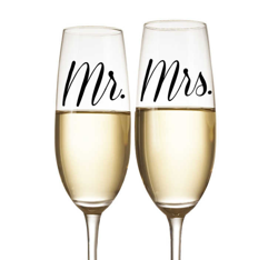 Sticker coupes de mariage Mr. Mrs. precio