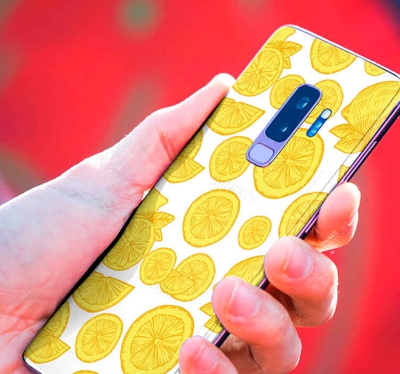 Stickers samsung croquis orange et citron