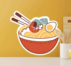 Autocollant Alimentation Anime ramen características