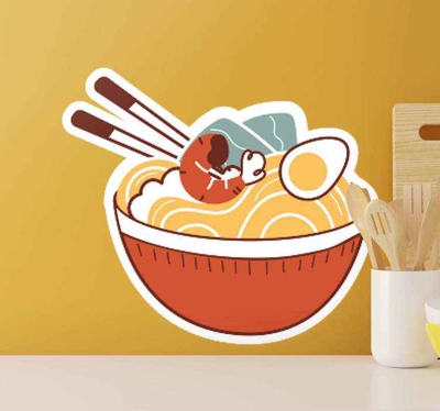 Autocollant Alimentation Anime ramen