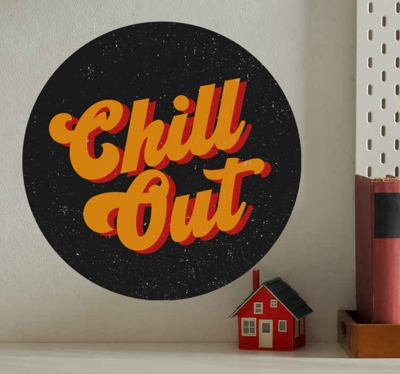 Sticker Retro Détendez-vous dans le style vintage des années 70