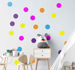 Sticker Mural Illustration Confettis colorés características