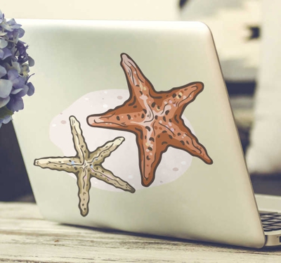Sticker pc Etoiles de mer