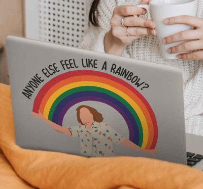 Sticker PC Quelqu'un d'autre se sent comme un arc-en-ciel