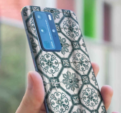 Sticker huawei effet carrelage