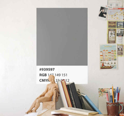 Sticker Mural Abstrait Code gris pantone 2021 precio