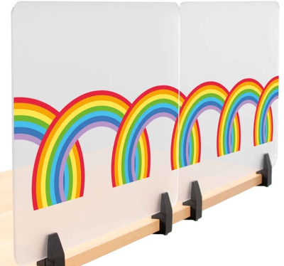 Vitrophanie vitrine Bordure arc-en-ciel