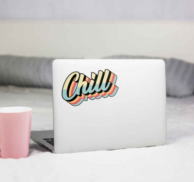 Sticker PC Chill style vintage des années 70