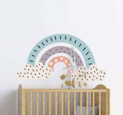 Sticker Mural Conte pour enfant Arc en ciel nordique tricolore en oferta