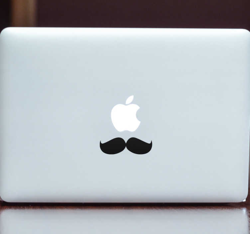 Sticker ordinateur moustache Français en oferta