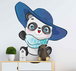 Sticker Animal Sauvage Panda avec chapeau características