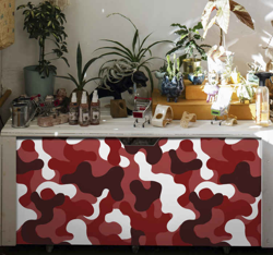 Sticker Frise Murale Camouflage rouge precio