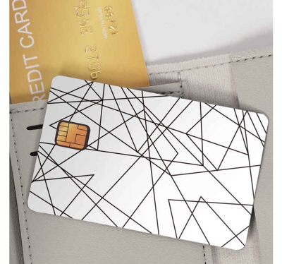 Sticker carte de crédit Lignes