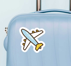 Sticker avion valise características