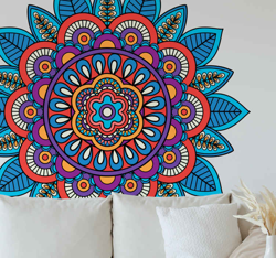 stickers voiture fleurs Mandala coloré lumineux características