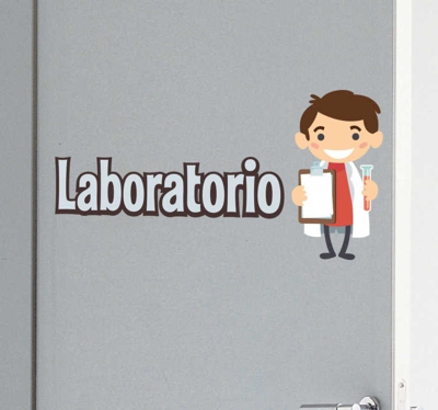 sticker laboratoire