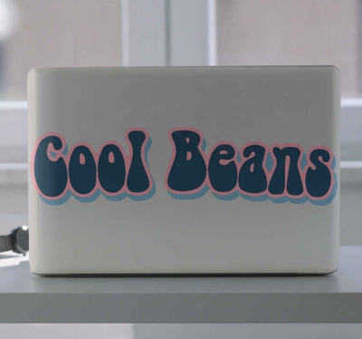 Sticker PC Texte de haricots heureux