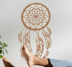 Sticker Mural Objet Capteur de rêves beige en oferta